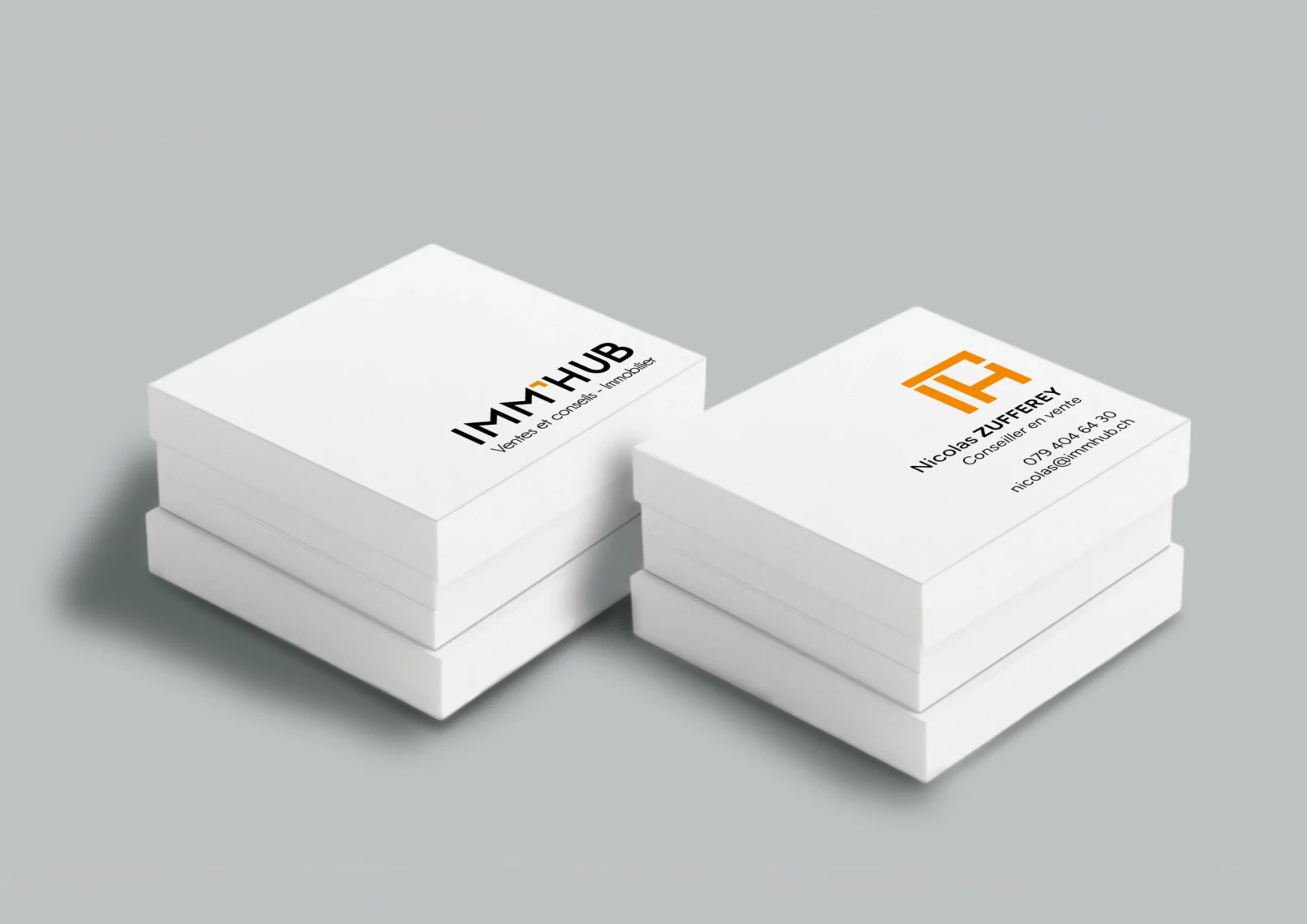 carte de visite Imm'Hub vente immobilier Valais