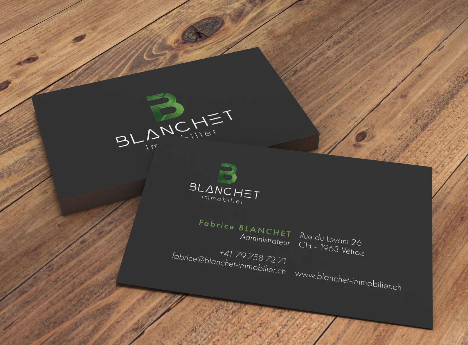 carte de visite Blanchet immobilier