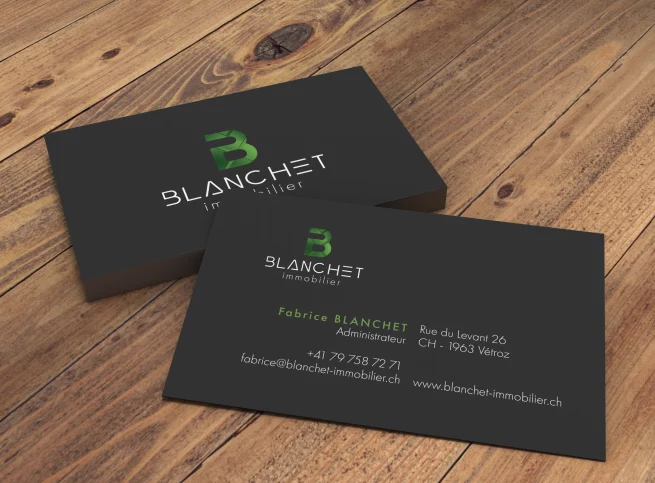 carte de visite Blanchet immobilier