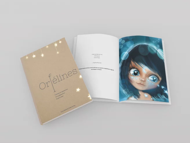livre les Orfélines poème et illustrations