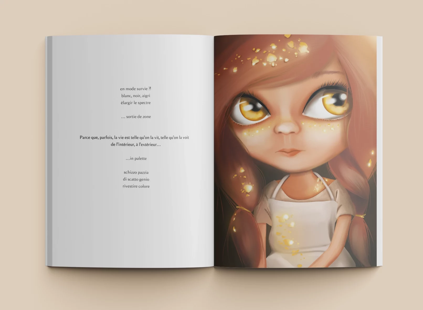 Livre de poèmes et illustrations Les Orfélines